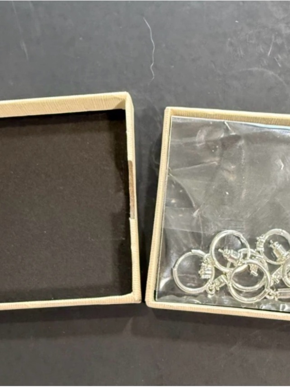 NWOT Set of Four Pairs of Small Silver Earrings Original Packaging & Box